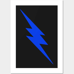 Blue Lightning Bolt Posters and Art